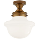 Edmond Ceiling Light - Hand-Rubbed Antique Brass / White