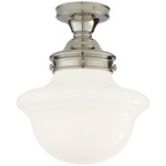 Edmond Ceiling Light - Polished Nickel / White