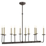 Linear Branched Chandelier - Bronze