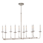 Linear Branched Chandelier - Polished Nickel