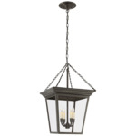Cornice Lantern Pendant - Bronze / Clear