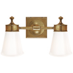 Siena Bathroom Vanity Light - Hand-Rubbed Antique Brass / White