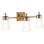 Siena Bathroom Vanity Light - Hand-Rubbed Antique Brass / White