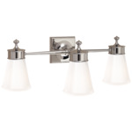 Siena Bathroom Vanity Light - Polished Nickel / White