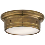 Siena Ceiling Light - Hand-Rubbed Antique Brass / White