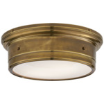 Siena Ceiling Light - Hand-Rubbed Antique Brass / White