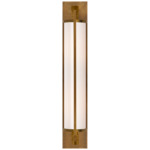 Keeley Bathroom Vanity Light - Hand-Rubbed Antique Brass / White