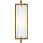 Calliope Bathroom Vanity Light - Hand-Rubbed Antique Brass / White