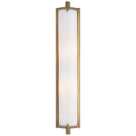 Calliope Bathroom Vanity Light - Hand-Rubbed Antique Brass / White