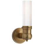 Graydon Wall Sconce - Hand-Rubbed Antique Brass / White