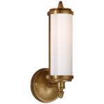 Merchant Wall Sconce - Hand-Rubbed Antique Brass / White