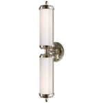 Merchant Bathroom Vanity Light - Polished Nickel / White