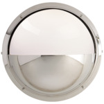 Pelham Moon Wall Sconce - Polished Nickel / White