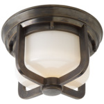 Milton Ceiling Light - Bronze / White