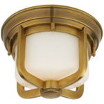 Milton Ceiling Light - Hand-Rubbed Antique Brass / White