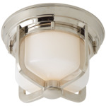 Milton Ceiling Light - Polished Nickel / White