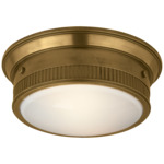 Calliope Ceiling Light - Hand Rubbed Antique Brass / White