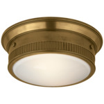 Calliope Ceiling Light - Hand-Rubbed Antique Brass / White