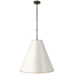 Goodman Metal Pendant - Bronze / Antique White with Brass interior