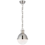 Hicks Globe Pendant - Polished Nickel / White