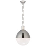 Hicks Globe Pendant - Polished Nickel / White