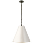 Goodman Metal Pendant - Bronze / Antique White with Brass interior