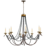 Marigot Chandelier - Hand Painted Rust
