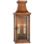 Bedford Tall Outdoor Wall Light - Natural Copper / Clear