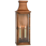 Bedford Tall Outdoor Wall Light - Natural Copper / Clear