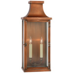 Bedford Tall Outdoor Wall Light - Natural Copper / Clear