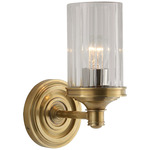 Ava Wall Sconce - Hand-Rubbed Antique Brass / Crystal