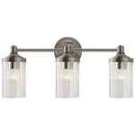 Ava Bathroom Vanity Light - Antique Nickel / Crystal