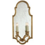 Sussex Framed Double Wall Sconce - Antique-Burnished Brass