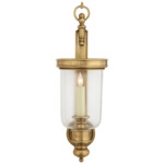 Georgian Wall Sconce - Antique Burnished Brass / Clear