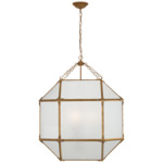 Morris Pendant - Gilded Iron / Frosted