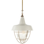 Henry Pendant - Hand Rubbed Antique Brass / China White