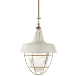 Henry Pendant - Hand-Rubbed Antique Brass / China White