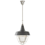 Henry Pendant - Polished Nickel / Dark Green