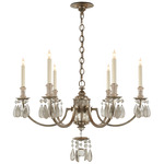 Elizabeth Chandelier - Burnished Silver Leaf / Quartz