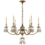 Elizabeth Chandelier - Gilded Iron / Quartz