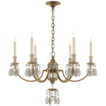 Elizabeth Chandelier - Gilded Iron / Quartz