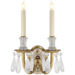 Elizabeth Wall Sconce - Gilded Iron / Quartz