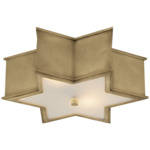 Sophia Ceiling Light - Natural Brass / Frosted