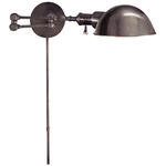 Boston Dome Swing-arm Plug-in Wall Sconce - Bronze