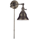 Boston Bell Swing-arm Plug-in Wall Sconce - Bronze