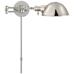 Boston Dome Swing-arm Plug-in Wall Sconce - Polished Nickel