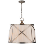 Grosvenor Pendant - Antique Nickel / Linen