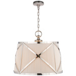 Grosvenor Pendant - Polished Nickel / Linen