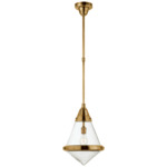 Gale Pendant - Hand-Rubbed Antique Brass / Seeded Glass