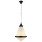 Gale Pendant - Bronze / White Glass